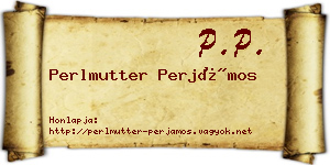 Perlmutter Perjámos névjegykártya